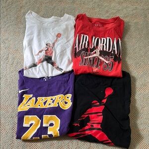Nike Kids Graphic T-Shirt Set - Red, White, Purple, Black